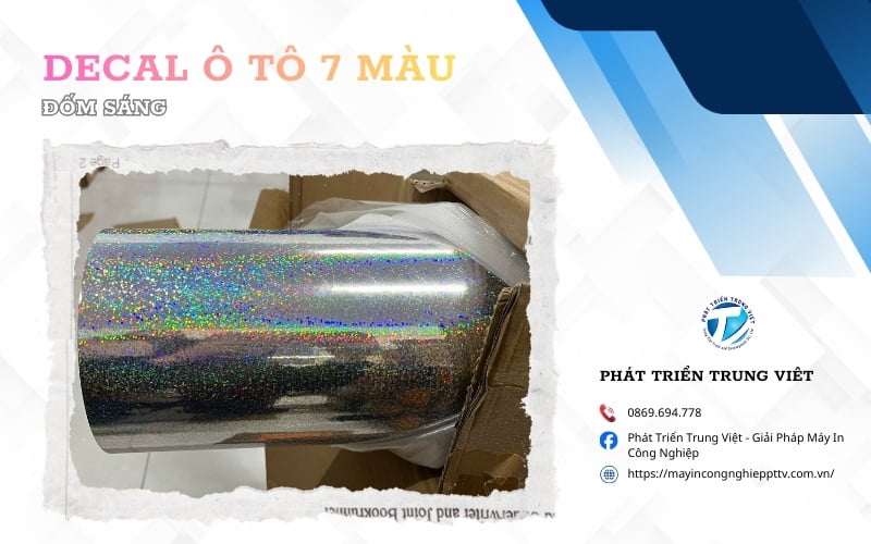 Báo giá decal ô tô 7 màu đốm sáng cho gara, xưởng dán xe